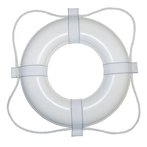 Taylor Made Foam Ring Buoy - 30" - White w/White Rope [380] - Point Supplies Inc.