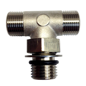 Uflex Boss Style T-Fitting - Nickel - ORB 6 to 3/8" COMP [71955T] - Point Supplies Inc.