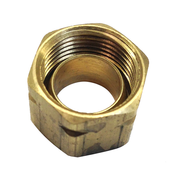 Uflex Brass Compression Nut w/Sleeve #61CA-6 [71004K] - Point Supplies Inc.