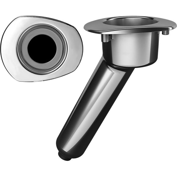 Mate Series Elite Screwless Stainless Steel 30 Rod  Cup Holder - Drain - Oval Top [C2030DS] - Point Supplies Inc.