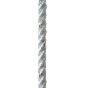 New England Ropes 3/4" X 50 Premium Nylon 3 Strand Dock Line - White w/Tracer [C6050-24-00050] - Point Supplies Inc.