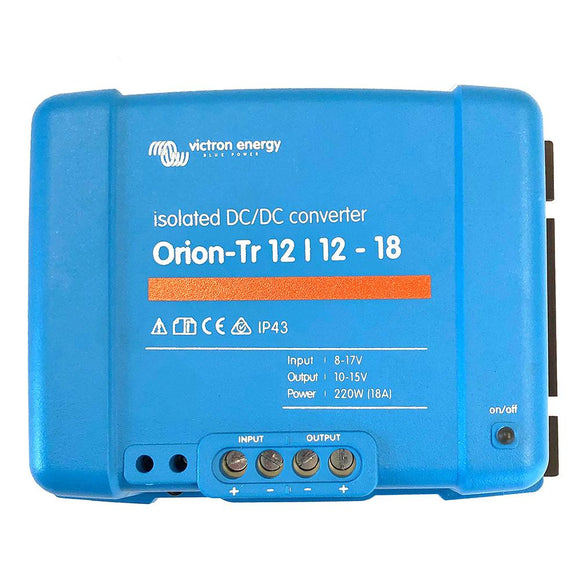 Victron Orion-TR DC-DC Converter - 12 VDC to 12 VDC - 18AMP Isolated [ORI121222110] - point-supplies.myshopify.com