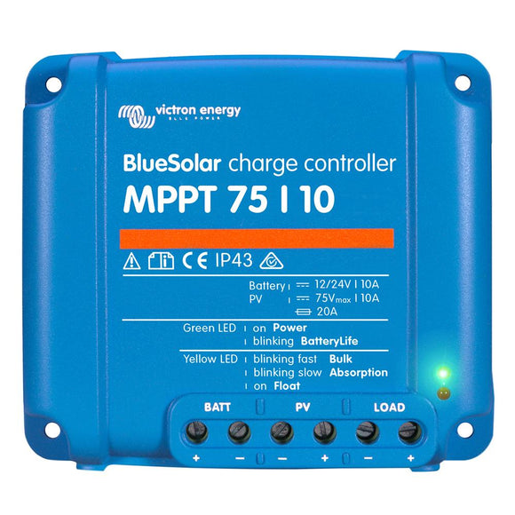 Victron BlueSolar MPPT Charge Controller - 75V - 10AMP [SCC010010050R] - point-supplies.myshopify.com