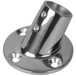 Sea-Dog Rail Base Fitting 2-3/4" Round Base 60 316 Stainless Steel - 1" OD [280601-1] - Point Supplies Inc.