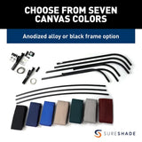 SureShade Power Bimini - Black Anodized Frame - Grey Fabric [2020000307]