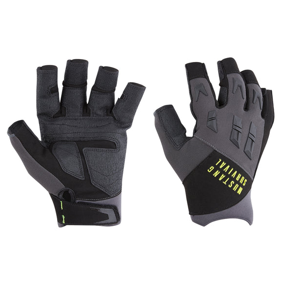 Mustang EP 3250 Open Finger Gloves - Grey/Black - X-Small [MA600402-262-XS-228]