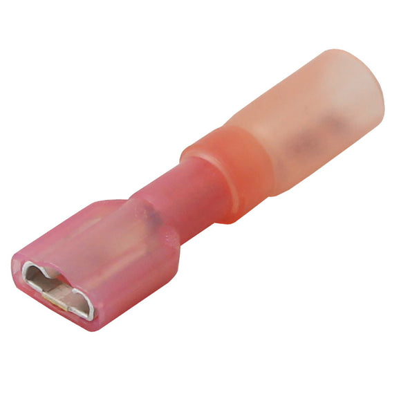 Pacer 22-18 AWG Heat Shrink Female Disconnect - 100 Pack [TDE18-250FI-100]
