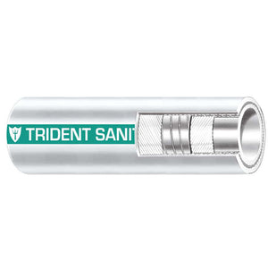 Trident Marine 1-1/2" Premium Marine Sanitation Hose - White with Green Stripe - Sold by the Foot [102-1126-FT]