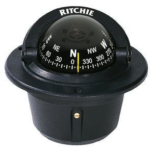 Ritchie F-50 Explorer Compass - Flush Mount - Black [F-50] - Point Supplies Inc.