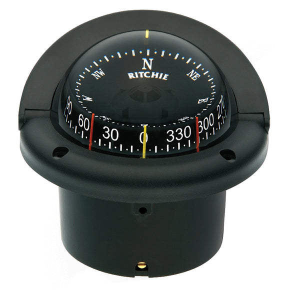 Ritchie HF-743 Helmsman Combidial Compass - Flush Mount - Black [HF-743] - Point Supplies Inc.