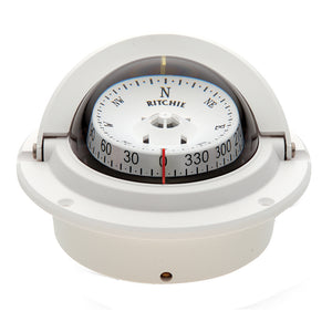 Ritchie F-83W Voyager Compass - Flush Mount - White [F-83W] - Point Supplies Inc.