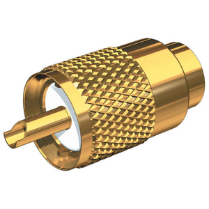 Shakespeare PL-259-58-G Gold Solder-Type Connector w/UG175 Adapter & DooDad Cable Strain Relief f/RG-58x [PL-259-58-G] - Point Supplies Inc.