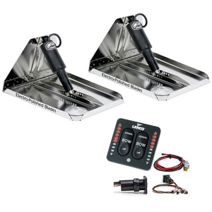 Lenco 12" x 12" Heavy Duty Performance Trim Tab Kit w/LED Indicator Switch Kit 12V [RT12X12HDI] - Point Supplies Inc.
