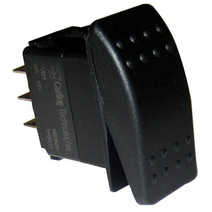 Paneltronics DPDT ON/OFF/ON Waterproof Contura Rocker Switch - Black [001-455] - Point Supplies Inc.