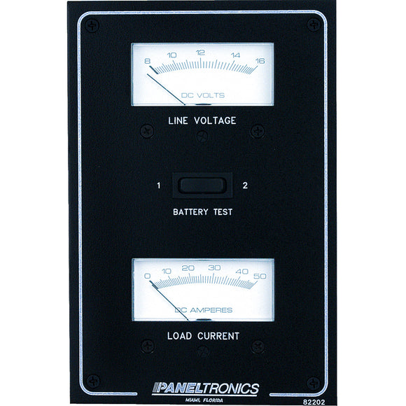 Paneltronics Standard DC Meter Panel w/Voltmeter & Ammeter [9982202B] - Point Supplies Inc.