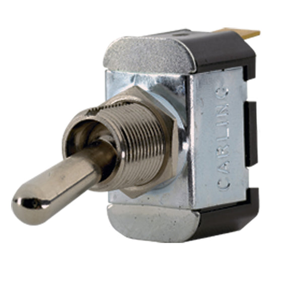 Paneltronics SPST OFF/(ON) Metal Bat Toggle Switch - Momentary Configuration [001-012] - Point Supplies Inc.