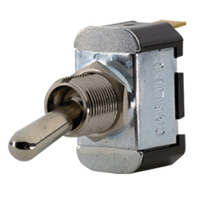 Paneltronics SPDT ON/(ON) Metal Bat Toggle Switch - Momentary Configuration [001-252] - Point Supplies Inc.