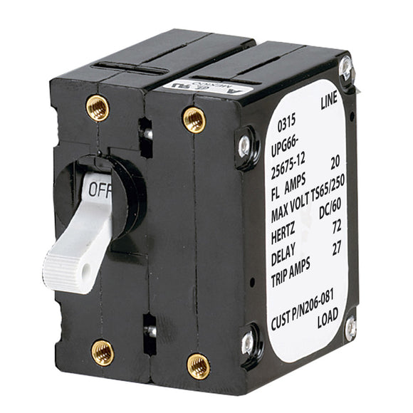 Paneltronics 'A' Frame Magnetic Circuit Breaker - 5 Amps - Double Pole [206-078S] - Point Supplies Inc.