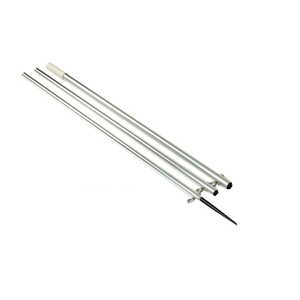 Lee's 18.5' Bright Silver Pole w/Black Spike Step Tube 1.5" [MX8718CR] - Point Supplies Inc.