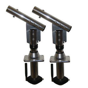 Lee's Sidewinder Bolt-In Outrigger Mounts, Lay-Down Version - Silver(Pair) [SW9300] - Point Supplies Inc.