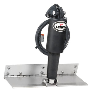 Lenco 4" x 12" Limited Space Trim Tab Kit w/o Switch Kit 12V -  Standard Finish - Short Actuator [15052-101] - Point Supplies Inc.