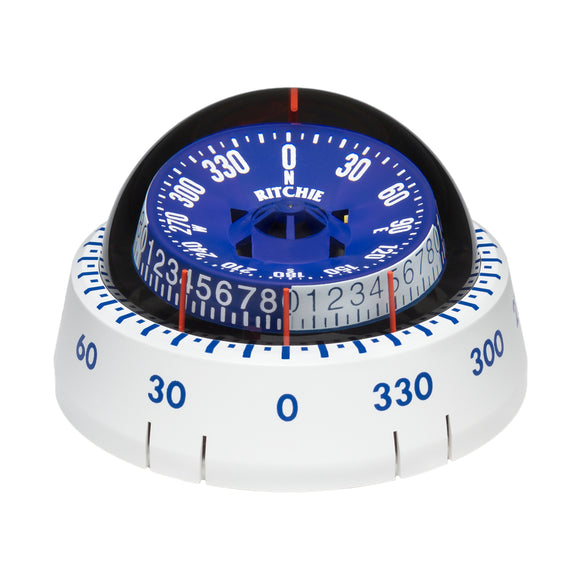 Ritchie XP-98W X-Port Tactician Compass - Surface Mount - White [XP-98W] - Point Supplies Inc.