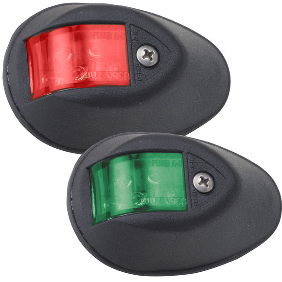 Perko LED Sidelights - Red/Green - 12V - Black Housing [0602DP1BLK] - Point Supplies Inc.