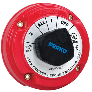 Perko 8503DP Medium Duty Battery Selector Switch w/Alternator Field Disconnect w/o Key Lock [8503DP] - Point Supplies Inc.