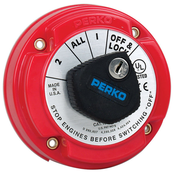 Perko 8504DP Medium Duty Battery Selector Switch w/Alternator Field Disconnect & Key Lock [8504DP] - Point Supplies Inc.