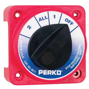 Perko Compact Medium Duty Battery Selector Switch w/o Key Lock [8511DP] - Point Supplies Inc.