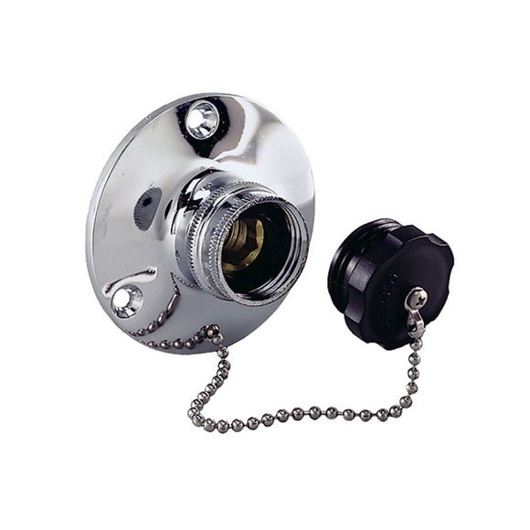 Perko Water Inlet Fitting w/Plug [0499DP0CHR] - Point Supplies Inc.