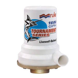 Rule Tournament Series Bronze Base 1600 GPH Livewell Pump [209B] - Point Supplies Inc.