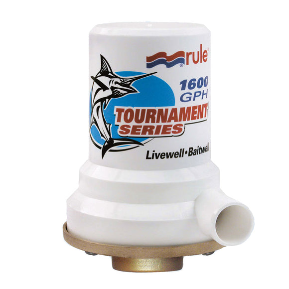 Rule Tournament Series Bronze Base 1600 GPH Livewell Pump [209B] - Point Supplies Inc.