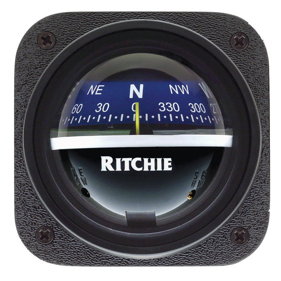 Ritchie V-537B Explorer Compass - Bulkhead Mount - Blue Dial [V-537B] - Point Supplies Inc.