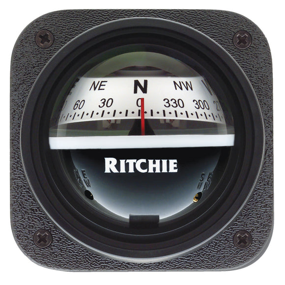 Ritchie V-537W Explorer Compass - Bulkhead Mount - White Dial [V-537W] - Point Supplies Inc.