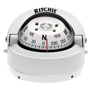 Ritchie S-53W Explorer Compass - Surface Mount - White [S-53W] - Point Supplies Inc.