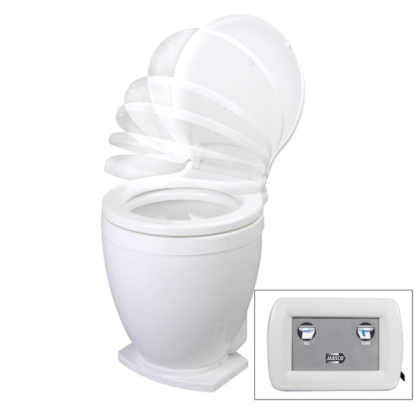 Jabsco Lite Flush Electric 12V Toilet w/Control Panel [58500-1012] - Point Supplies Inc.