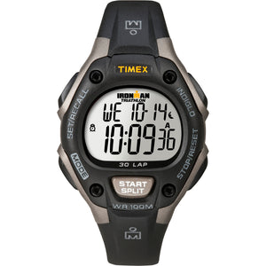 Timex Ironman Triathlon 30 Lap Mid Size - Black/Silver [T5E961] - Point Supplies Inc.