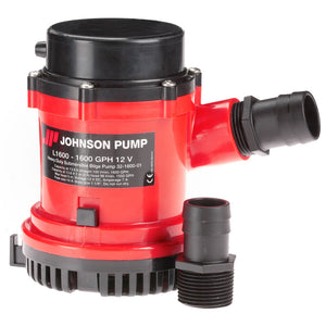 Johnson Pump 1600 GPH Bilge Pump 1-1/8" Hose 12V [16004-00] - Point Supplies Inc.