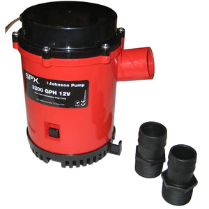Johnson Pump 2200 GPH Bilge Pump 1-1/8" Hose 12V Threaded Port [22004] - Point Supplies Inc.