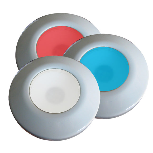 i2Systems Profile P1120 Tri-Light Surface Light - Red, Cool White  Blue - White Finish [P1120Z-31HAE] - Point Supplies Inc.