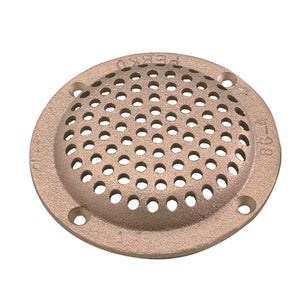 Perko 3-1/2" Round Bronze Strainer MADE IN THE USA [0086DP3PLB] - Point Supplies Inc.