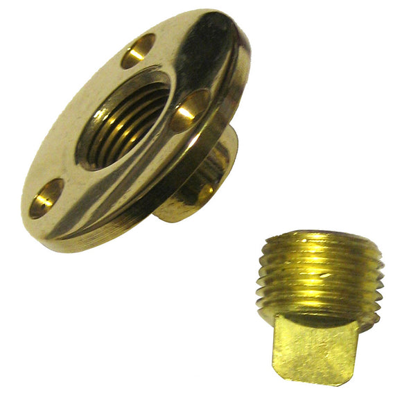 Perko Garboard Drain & Drain Plug Assy Cast Bronze/Brass MADE IN THE USA [0714DP1PLB] - Point Supplies Inc.
