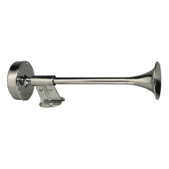 Schmitt  Ongaro Deluxe All-Stainless Shorty Single Trumpet Horn - 12V [10009] - Point Supplies Inc.
