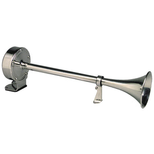 Schmitt  Ongaro Deluxe All-Stainless Single Trumpet Horn - 12V [10027] - Point Supplies Inc.