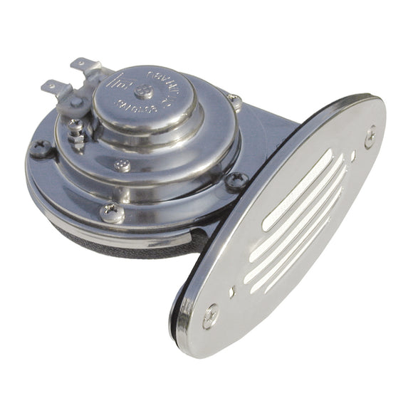 Schmitt  Ongaro Mini SS Single Drop-In Horn w/SS Grill - 12V Low Pitch [10050] - Point Supplies Inc.