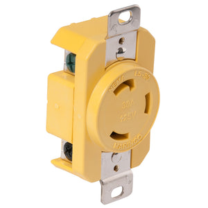Marinco 305CRR 30A Receptacle - Yellow - 125V [305CRR] - Point Supplies Inc.
