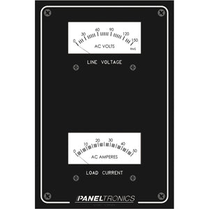 Paneltronics Standard Panel AC Meter - 0-150 AC Voltmeter & 0-50Amp Ammeter [9982304B] - Point Supplies Inc.