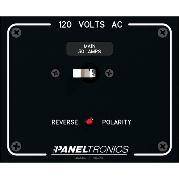 Paneltronics Standard Panel AC Main Double Pole w/30Amp CB & Reverse Polarity Indicator [9982316B] - Point Supplies Inc.