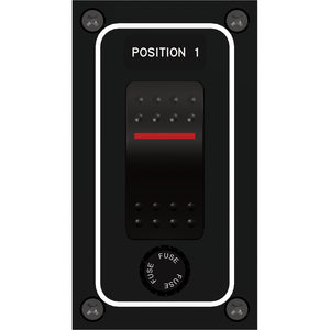 Paneltronics Waterproof Panel - DC 1-Position Illuminated Rocker Switch & Fuse [9960010B] - Point Supplies Inc.